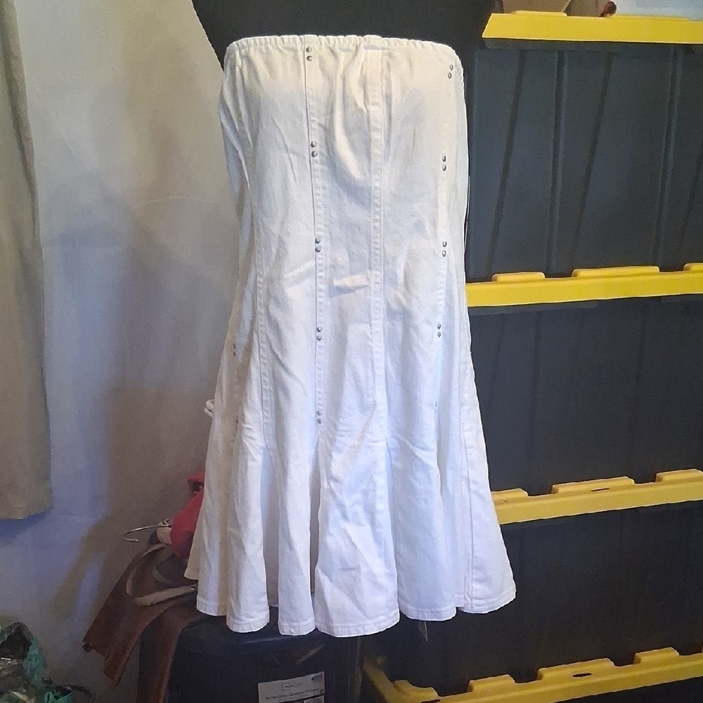 Wild Fable White Strapless Studded Dress Size XL